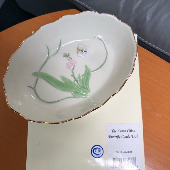 Lenox Butterfly Candy Dish vintage - Picture 3 of 9